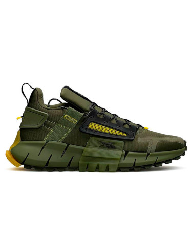Reebok Zig Kinetica Edge Cozy Shock Absorption Khaki Yellow