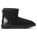 UGG Classic Mini Black Metallic Suede