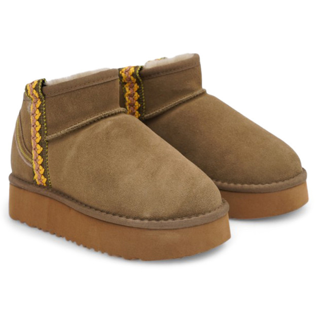 UGG Ultra Mini Classic Braid Platform Boot Brown