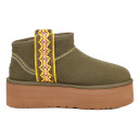 UGG Ultra Mini Classic Braid Platform Boot Olive