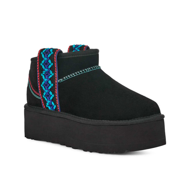 UGG Ultra Mini Classic Braid Platform Boot Black