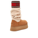 UGG Classic Sweater Letter Boot Chestnut 1144045-CHE