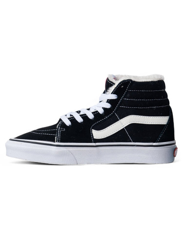 Vans Old Skool High Black White З ХУТРОМ