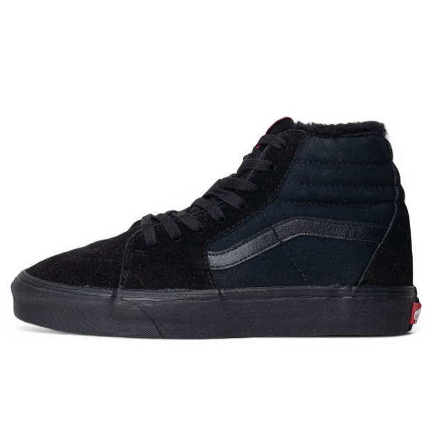 Vans Old Skool High Total Black З ХУТРОМ