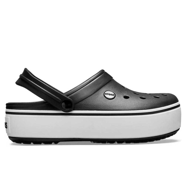 Crocs Crocband Platform Black White
