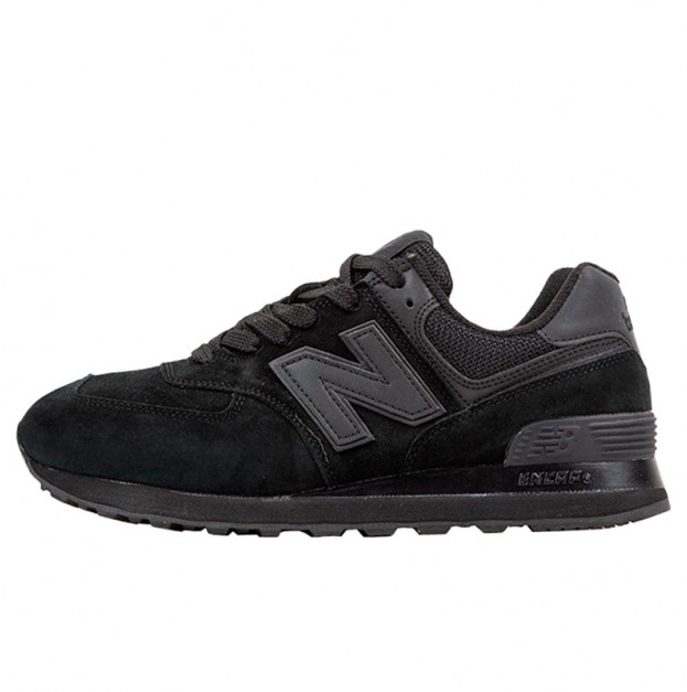 New Balance 574 Black Suede