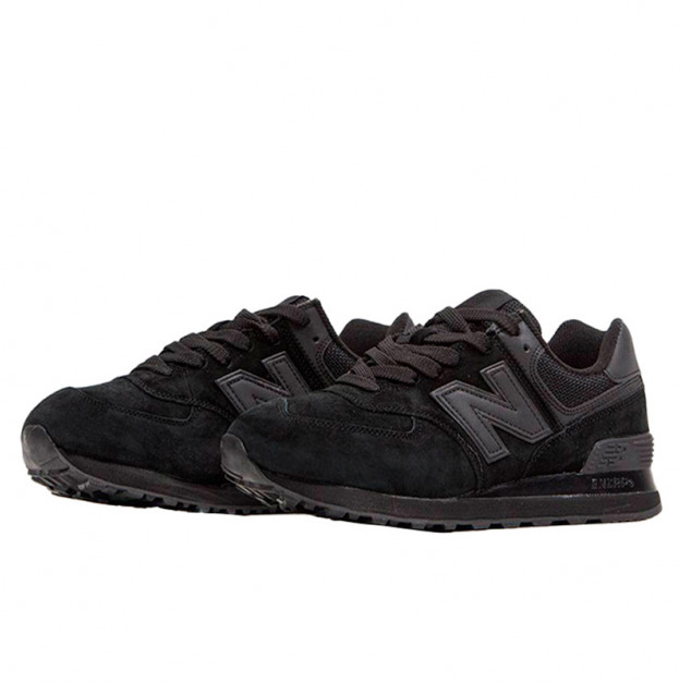 New Balance 574 Black Suede