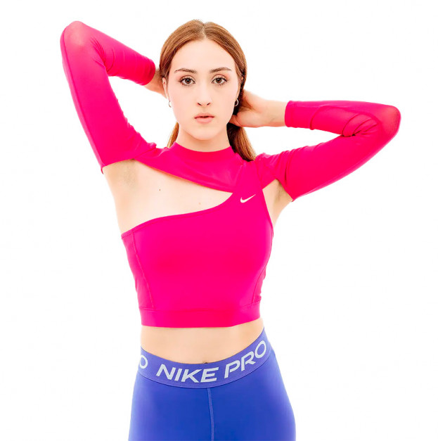 Топ з довгим рукавом Nike LS TOP CROPPED NVT FB5683-615