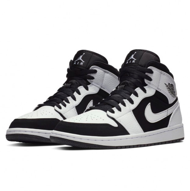 Jordan 1 Mid White Black 554724-113
