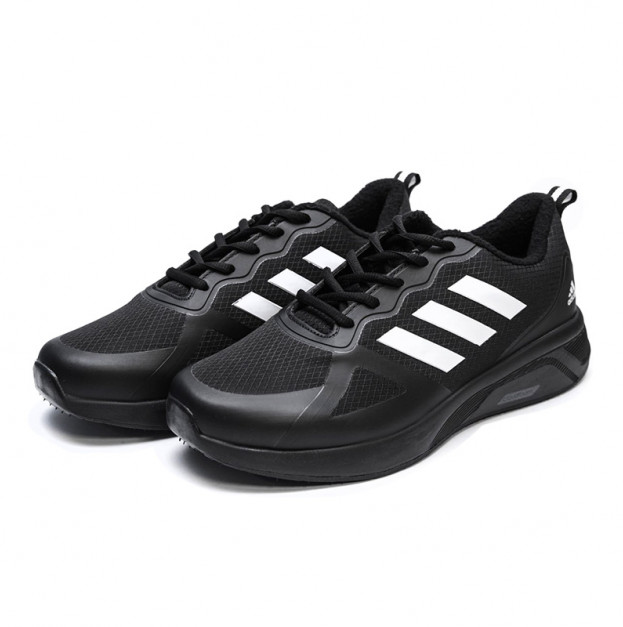 Adidas Cloudfoam Black White Termo с Флисом