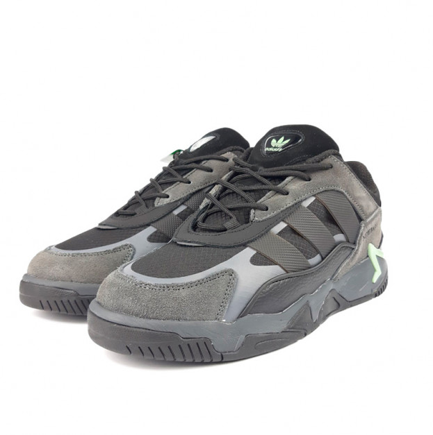 Adidas Niteball 2.0 Black Grey Green С МЕХОМ