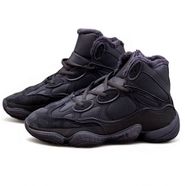 Adidas Yeezy Boost 500 High Black Winter С МЕХОМ