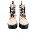 Dr. Martens Jadon Leather Polished Boots Beige С МЕХОМ