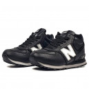 New Balance 574 Black White Winter С МЕХОМ