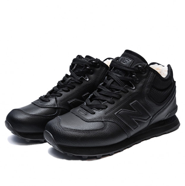 New Balance 574 Black Winter С МЕХОМ