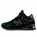 New Balance 574 Black Suede Winter С МЕХОМ