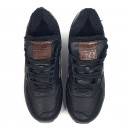 New Balance 574 Black Leather Winter С МЕХОМ