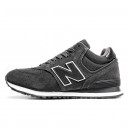 New Balance 574 High Grey Black White Winter С МЕХОМ