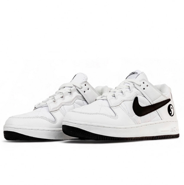 Nike Air Force 1 low In Yan White Black Winter С ФЛИСОМ