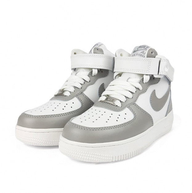 Nike Air Force 1 High Grey White Winter С МЕХОМ