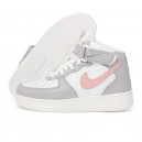 Nike Air Force 1 High Grey Pink Winter С МЕХОМ