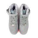 Nike Air Force 1 High Grey Red Suede Winter С МЕХОМ