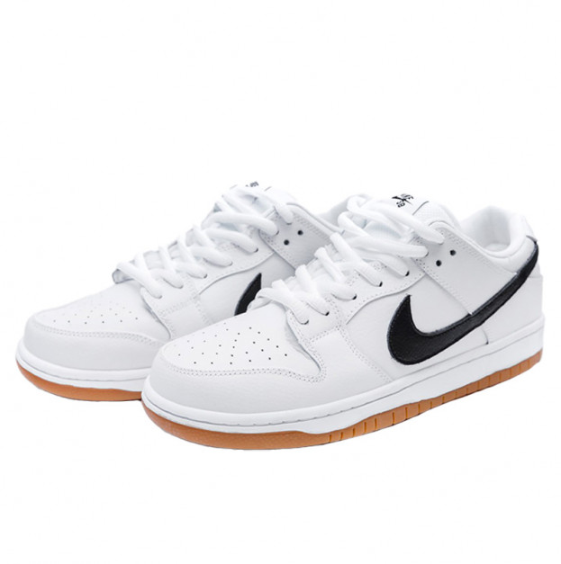 Nike SB Dunk Low White Black Winter С МЕХОМ