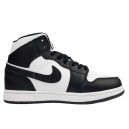Jordan 1 Retro High Black White Winter С МЕХОМ