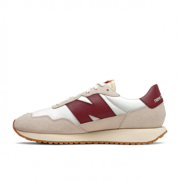 New Balance 237 White Burgundy MS237SB