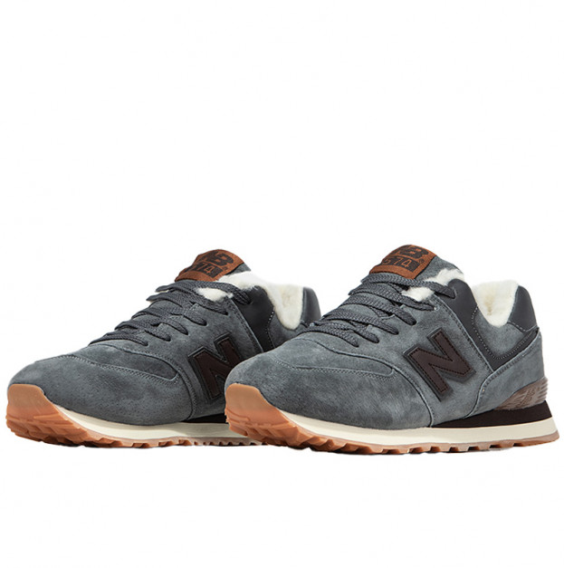 New Balance 574 Khaki Winter С МЕХОМ