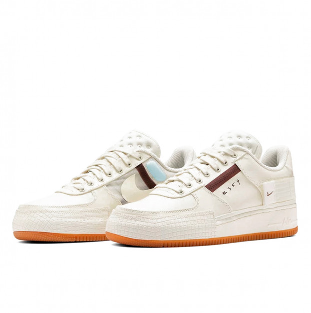 Nike Air Force 1 Type Light Ivory-Earth Brown CJ1281-100