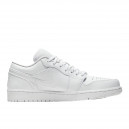 Jordan 1 Low Triple White Tumbled Leather 553558-130