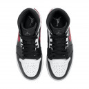 Jordan 1 Mid Black Chile Red White 554724-075