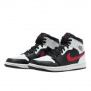 Jordan 1 Mid Black Chile Red White 554724-075