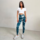 Легінси Зелено-Білі з Push-Up Ефектом