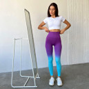 Легінси Фіолетово-Бірюзові з Push-Up Ефектом