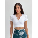 Кроп Топ на Застібці Спортивний Білий