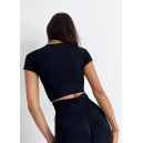 Кроп Топ на Застібці Спортивний Чорний