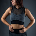 Топ Спортивний Чорно Сірий