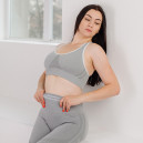 Кроп Топ Спортивний Сірий