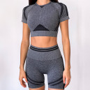 Кроп Топ Спортивний Темно Сірий