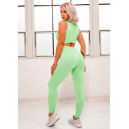 Легінси Салатові в Рубчик з Push-Up Ефектом