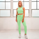 Легінси Салатові в Рубчик з Push-Up Ефектом