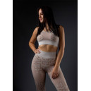 Комплект Легінси + Спортивний Топ Бежевий