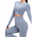 Комплект Легінси з Push-Up Ефектом + Рашгард Сірий
