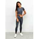 Кроп Топ Спортивний Темно Сірий