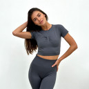 Кроп Топ Спортивний Темно Сірий