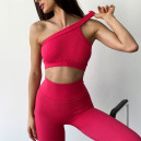 Топ Спортивний Червоний в Рубчик