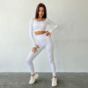 Легінси Білі в Рубчик з Push-Up Ефектом