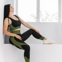 Топ Спортивний Чорно Зелений з Візерунком